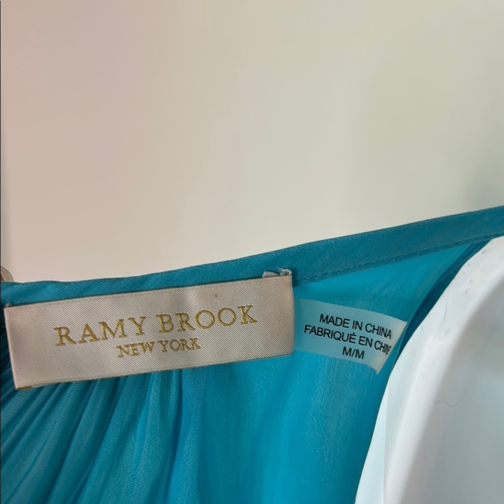 Ramy Brook Summer Sleeveless Turquoise Mini Dress size M - Picture 7 of 10